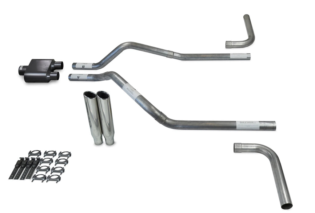Dual Exhaust Kit for GMC Jimmy (1992–1994) 2.5" Clamp on Tips Side Exit