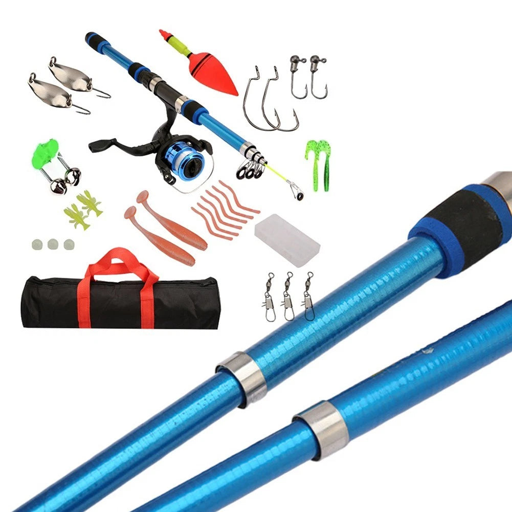 Fishing Rod Set with Reel and Bait for Freshwater and Saltwater (1)