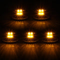 5Pcs Chrome Housing Yellow LED Cab Roof Running Light for Dodge Ram (1994–1998)