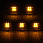 5Pcs Chrome Housing Yellow LED Cab Roof Running Light for Dodge Ram (1994–1998)