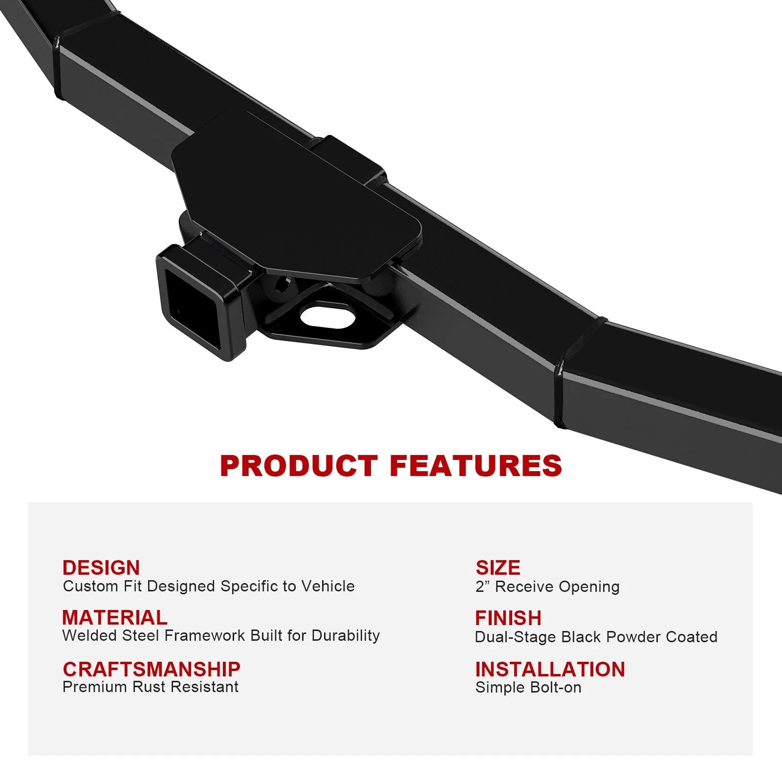 2 Inch Trailer Hitch Receiver for Toyota 4Runner Lexus GX470 (2003–2009)