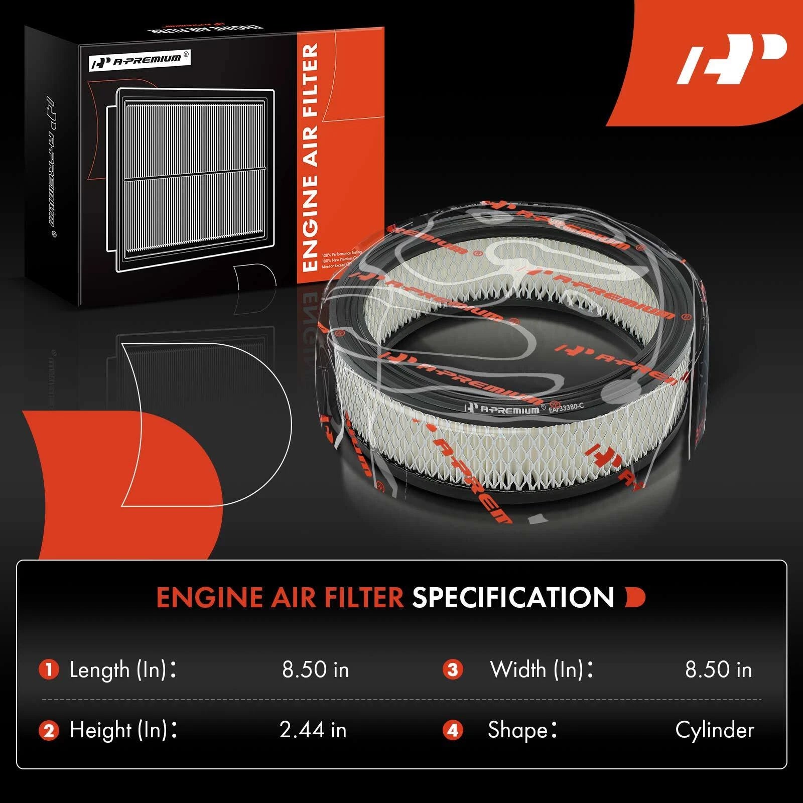 Engine Air Filter for Chevrolet Camaro Buick Century GMC S15 (1982–1992)