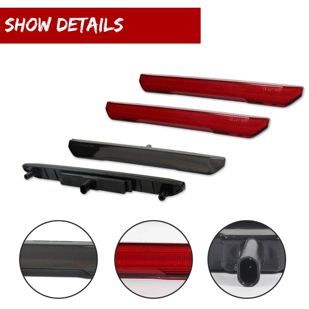Set of 4 LED Front Rear Side Marker Lights for GMC Sierra 2500 3500 HD (2020–2024)