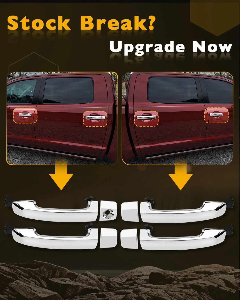Chrome Outside Door Handle for Toyota Tundra Sequoia (2007-2021)