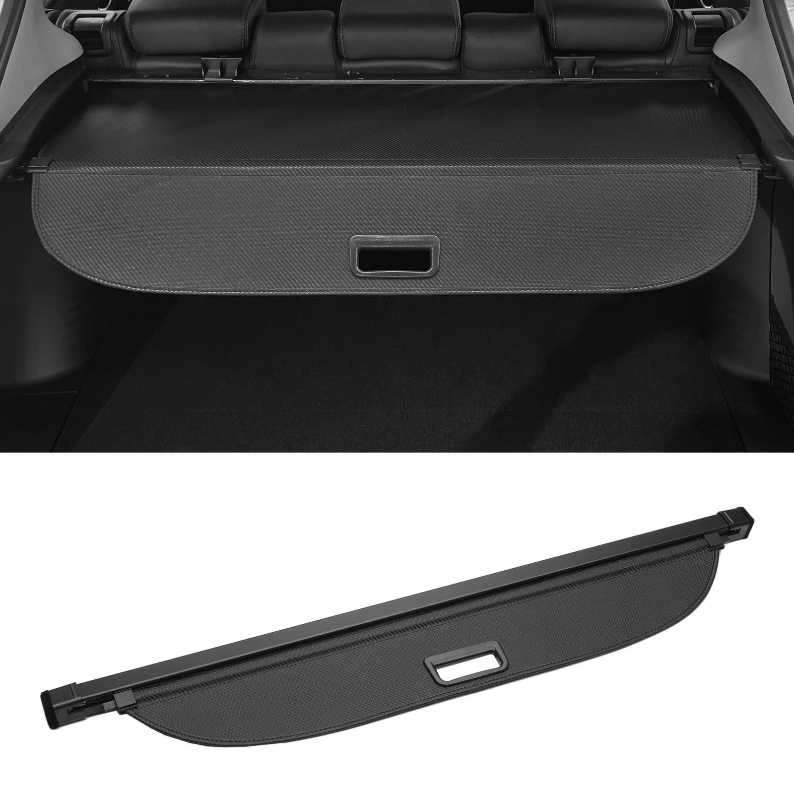 Retractable Cargo Cover for Toyota Prius (2004–2009) Black Carbon Fiber