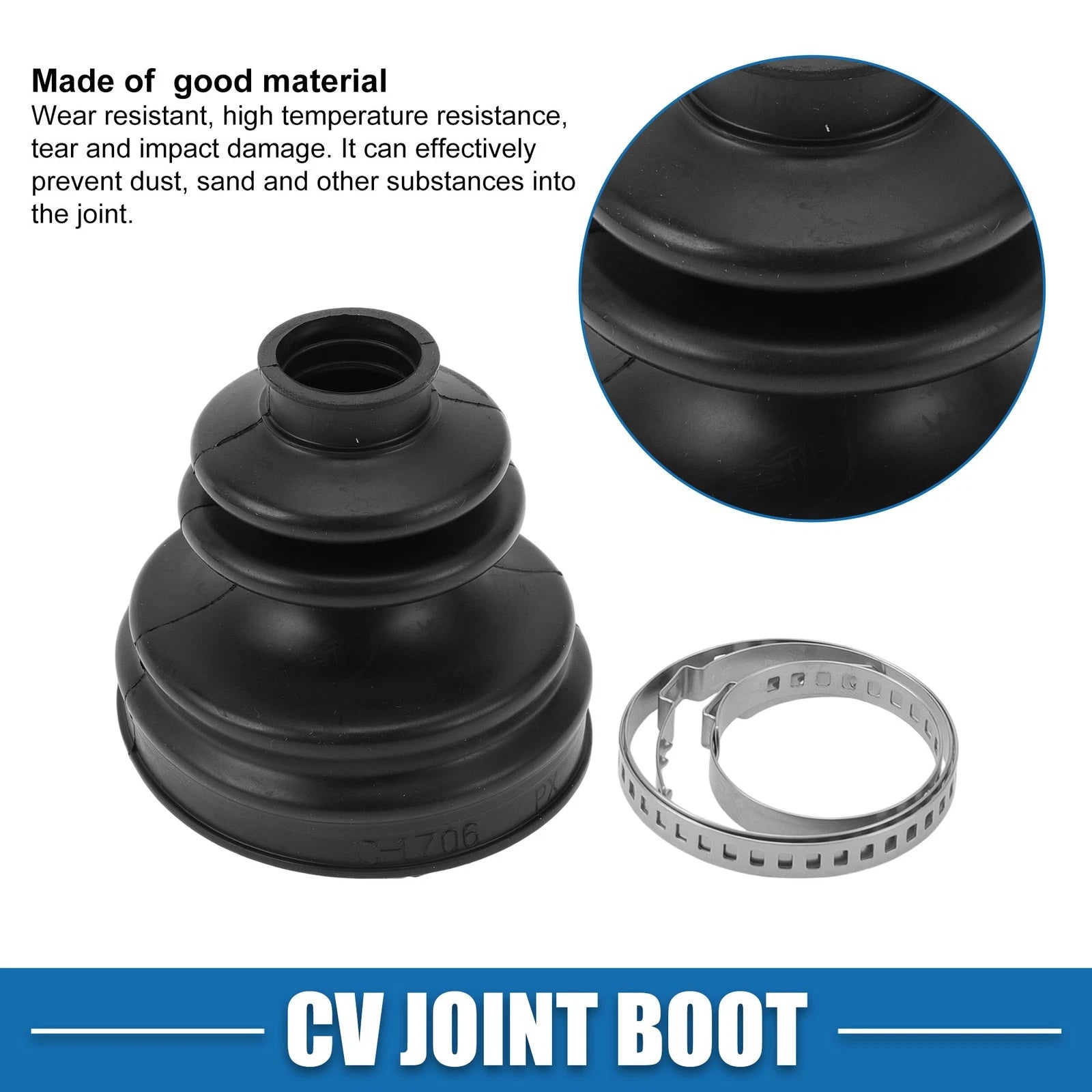 Inner CV Joint Boot Kit with Clamps for Audi A4 A6 (1997–2002)