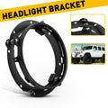 7" Headlight Mounting Bracket Trim Ring for Jeep Wrangler JK (2007–2016)