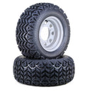 Set of 2 ATV Tire Wheel Assembly 23X10.5-12 4-156 PCD 4+3 Silver