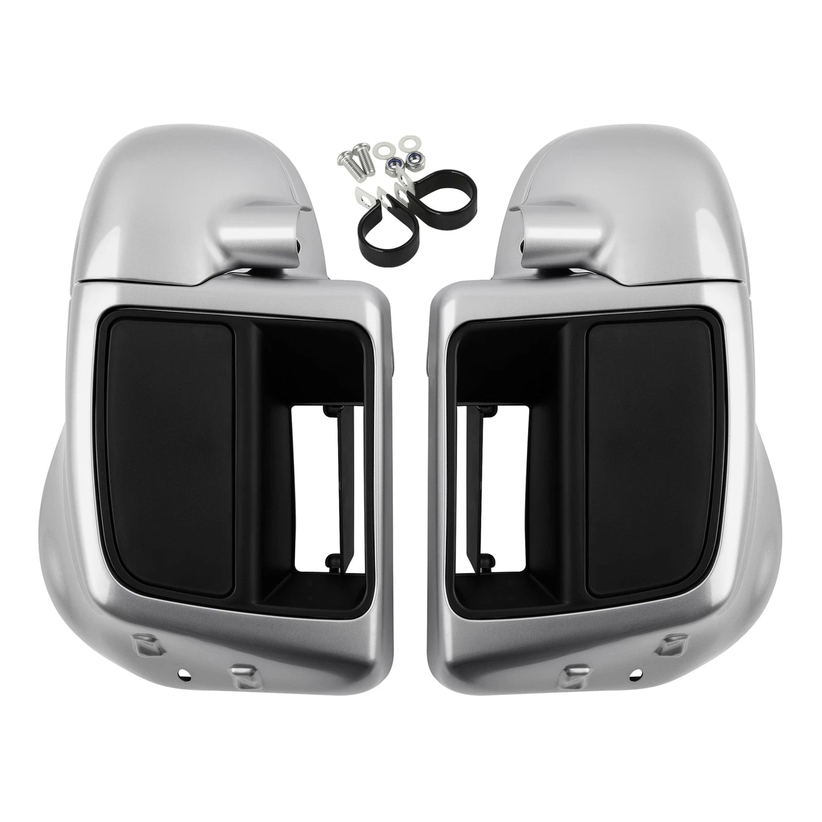 Lower Vented Fairings for Harley Touring (2014–2025) - Brilliant Silver Pearl