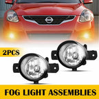 2X Front Fog Light Lamp Assembly for Nissan Rogue (2008–2016)