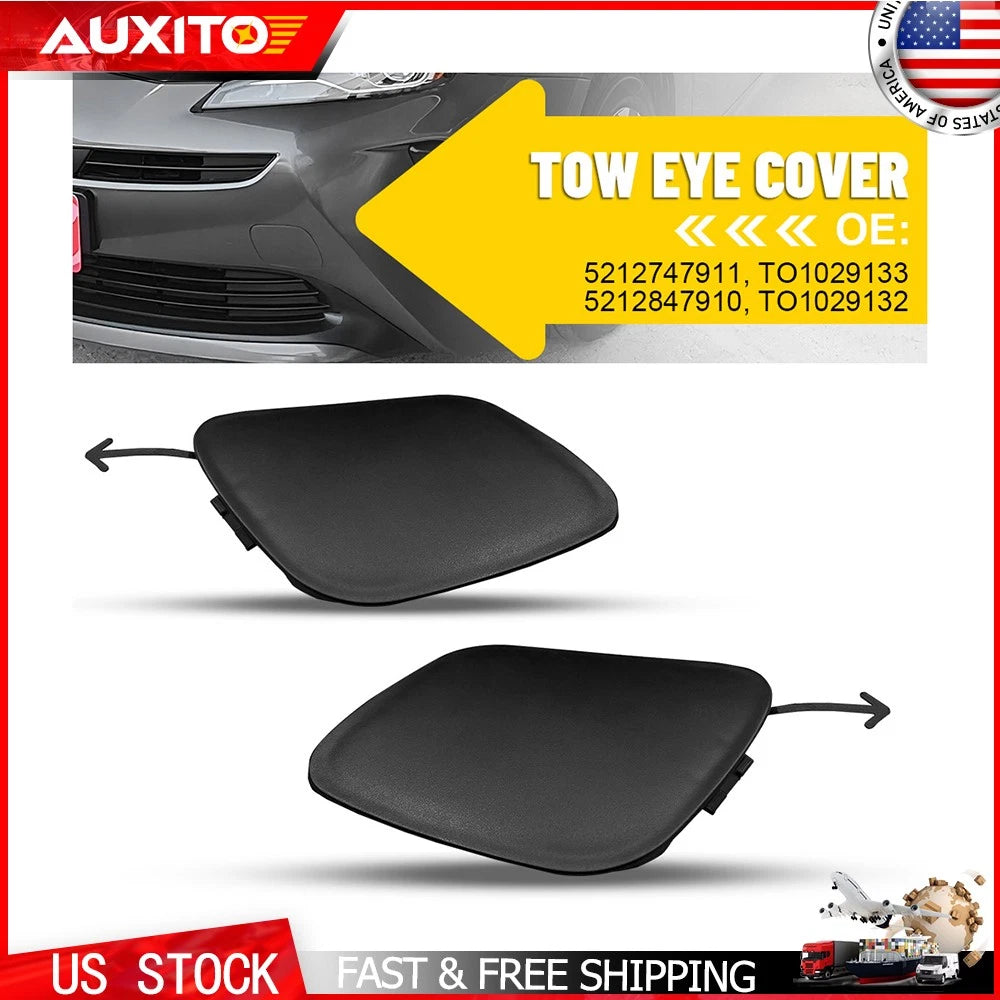 Set of 2 Tow Hook Eye Cap Covers for Toyota Prius (2019–2023)