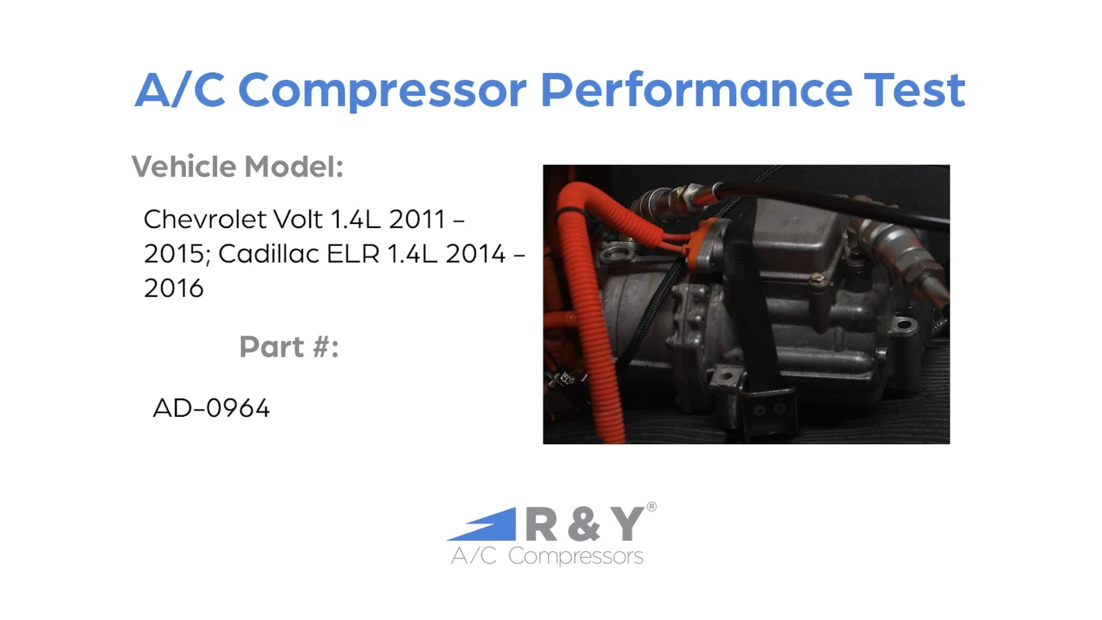 AC Compressor Kit With Condenser Replacement for Chevrolet Volt (2011-2015)