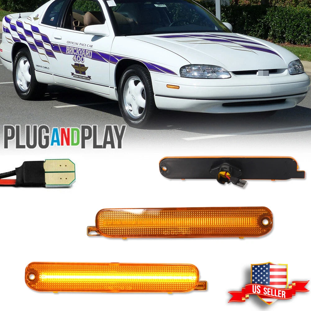 2X Amber LED Front Side Marker Lights for Chevy Lumina & Monte Carlo (1995–2001)