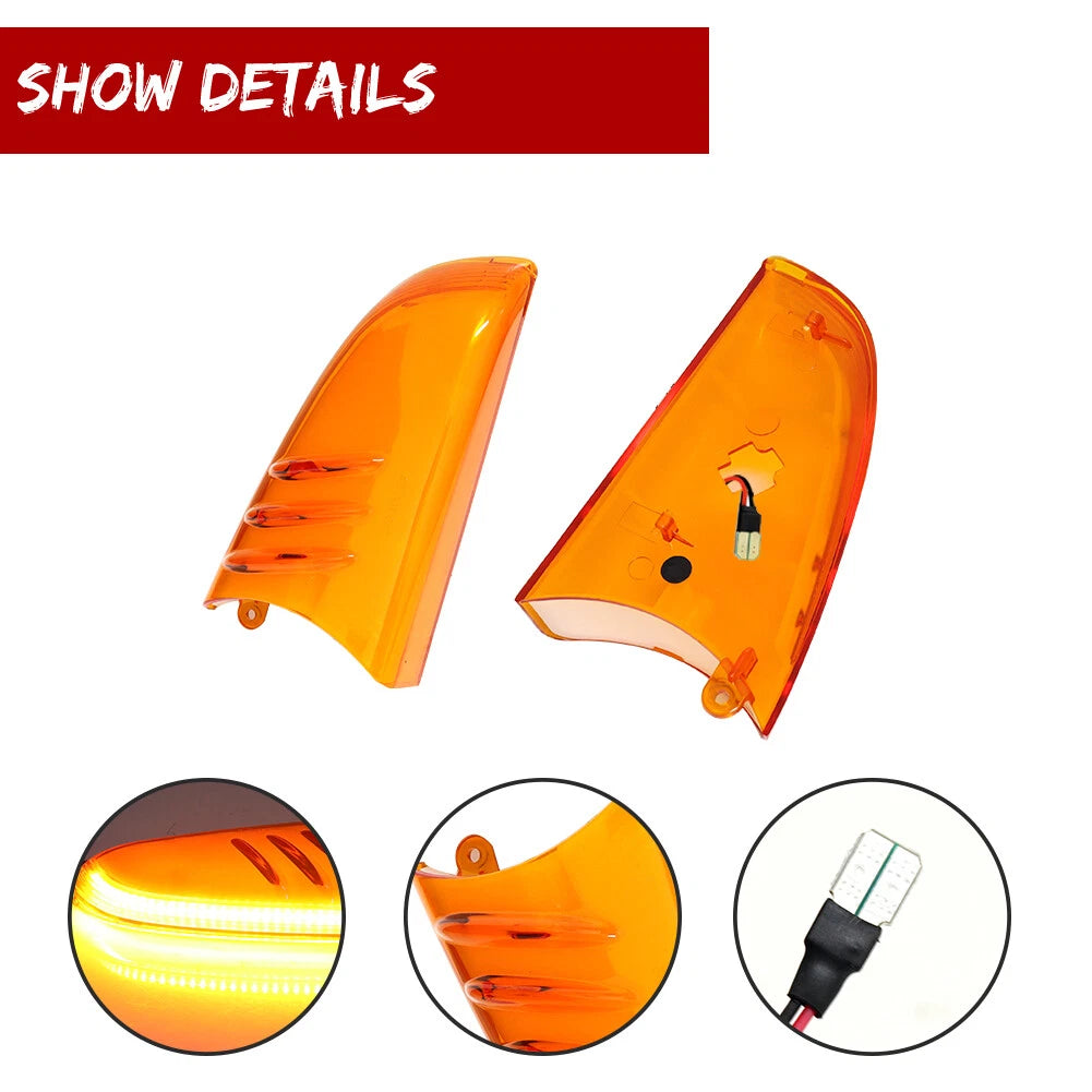 2X Amber LED Side Mirror Signal Lights for Chevrolet Trailblazer (2002–2009)