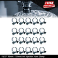 Set of 20 Fuel Injection Hose Clamps 13mm - 15mm