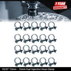 Set of 20 Fuel Injection Hose Clamps 13mm - 15mm