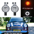 Full LED Halo Turn Signal Lights Assembly for MINI Cooper R50 R52 R53 (2002–2008)