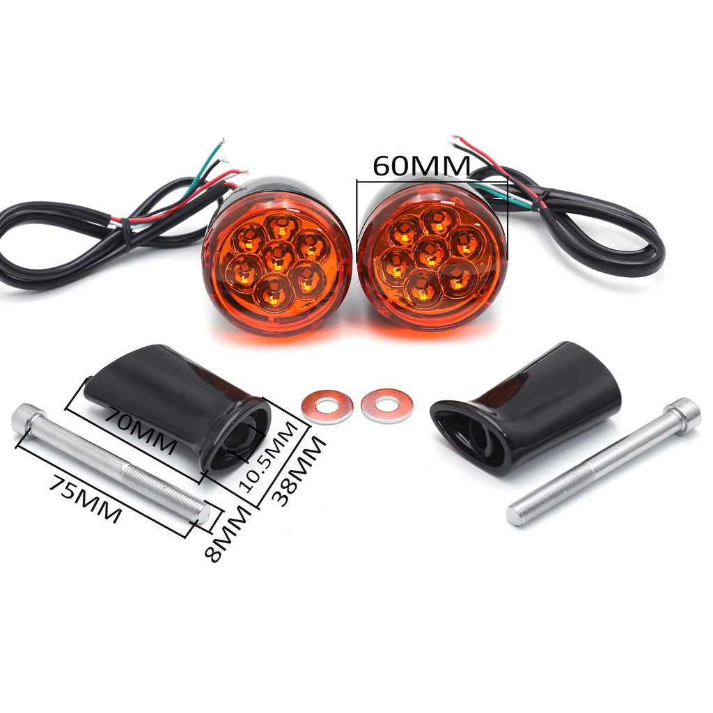 Rear Run Brake Turn Signal Light Indicator Amber for Harley Sportster 883 1200 (1992–2017)