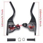 Black Skull Smooth Shorty Brake Clutch Levers for Harley Touring Trike (2008–2013)