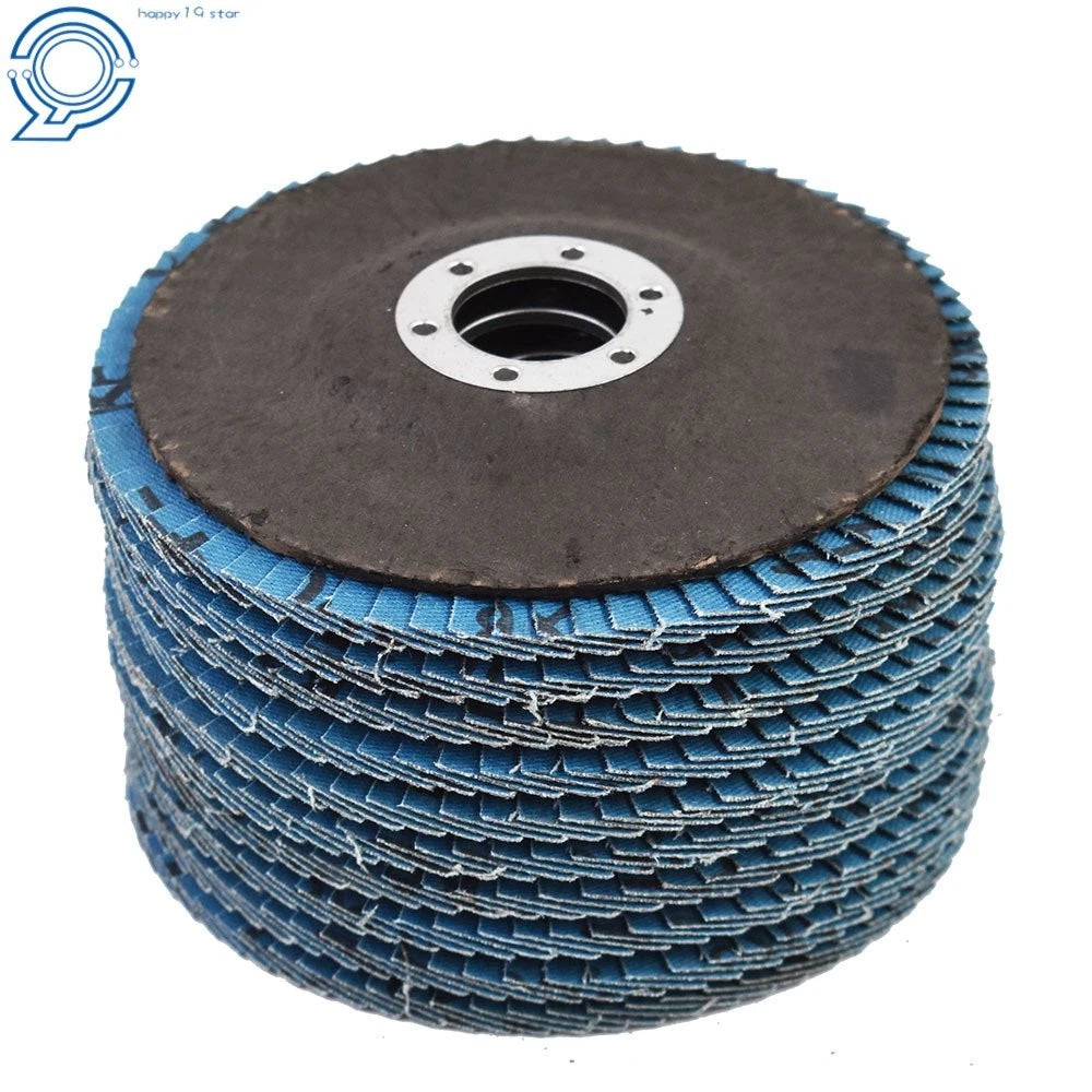 Set of 10 Zirconia Grinding Wheel Flap Discs 4-1/2" x 7/8" 120 Grit