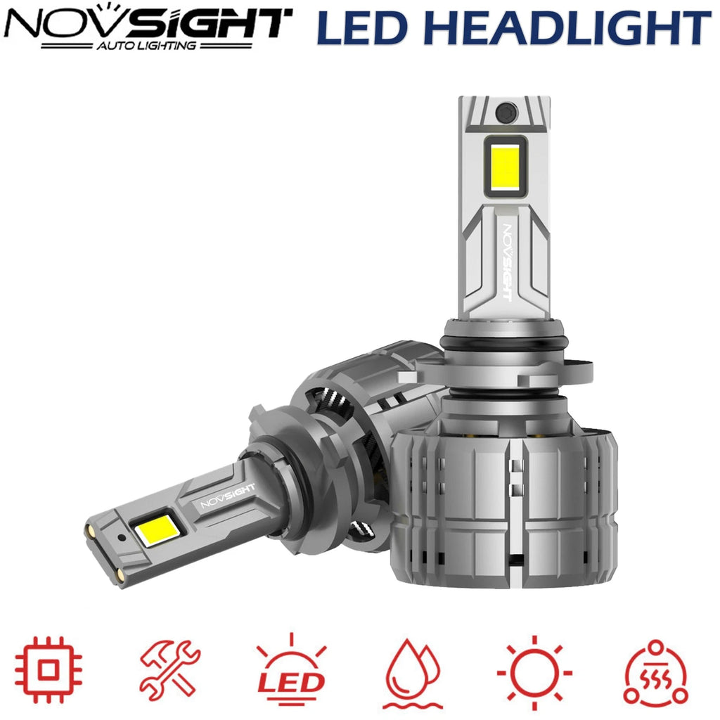 2X 9012 HIR2 LED Headlight Bulbs for NOVSIGHT (200W 6500K 40000LM)