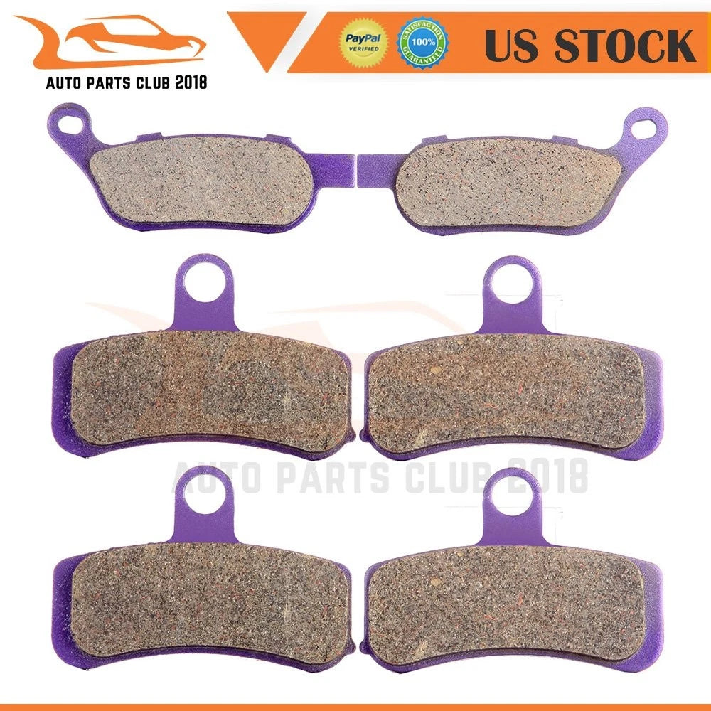 F+R Brake Pads for Harley Dyna Fat Bob FXDF (2008–2012) Fiber