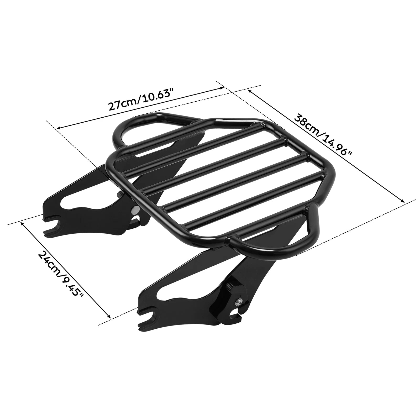 Gloss Black Detachable Luggage Rack for Harley Electra Glide (2009–2025)