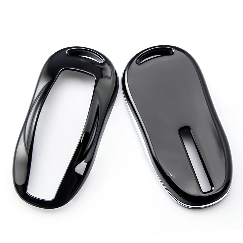 Gloss Black Car Remote Key Fob Case Cover for Tesla Model 3 S (2017–2024)