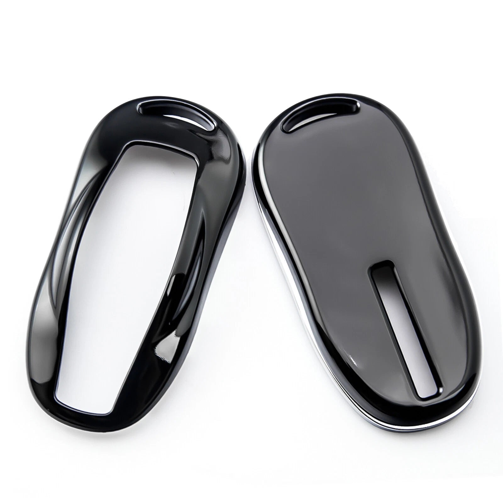Gloss Black Car Remote Key Fob Case Cover for Tesla Model 3 S (2017–2024)