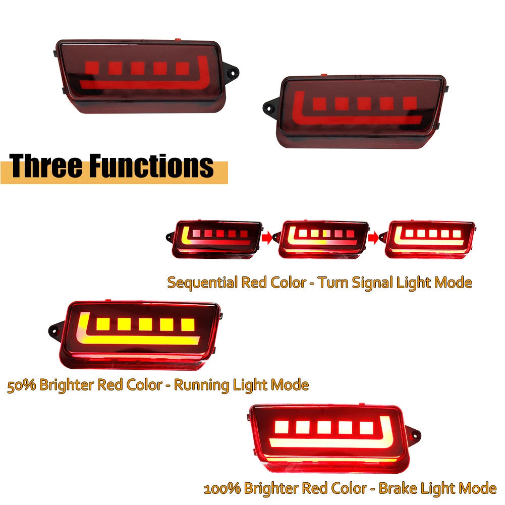 2X Red LED Tail Brake Signal Lights for Jeep Grand Cherokee (2005–2010)
