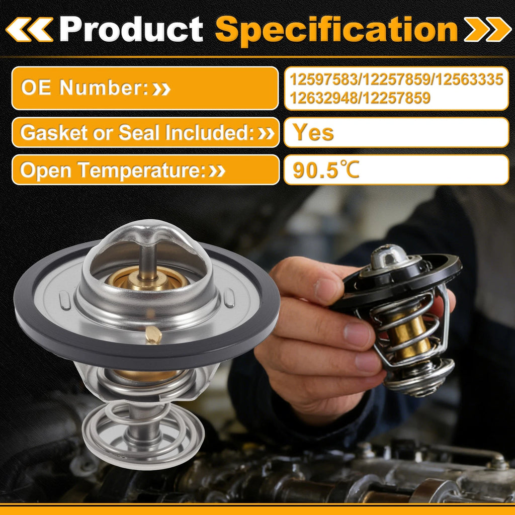 Engine Coolant Thermostat 12597583 for Cadillac Escalade (1999–2000) with Seal