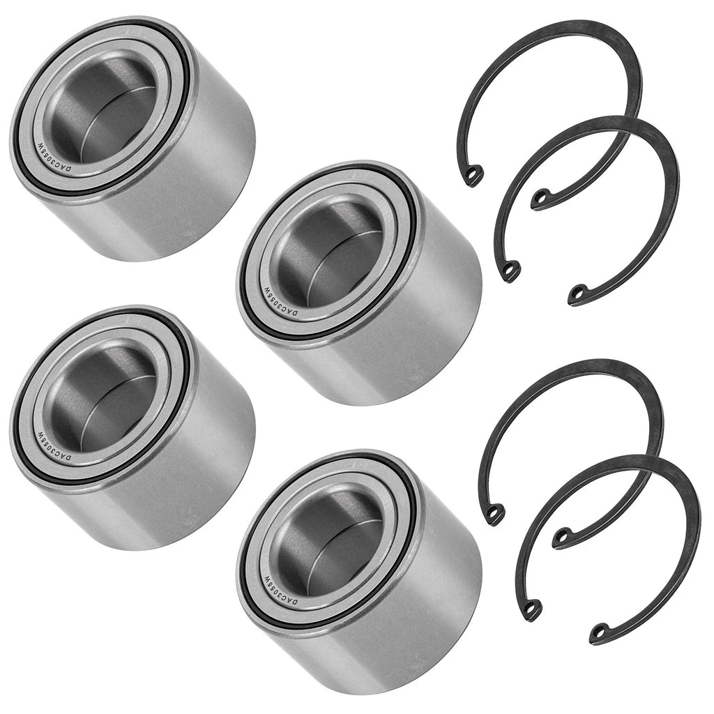 Front Rear Wheel Bearings + Circlip for Yamaha Grizzly 350 400 450 550 660 700 (2000–2023)