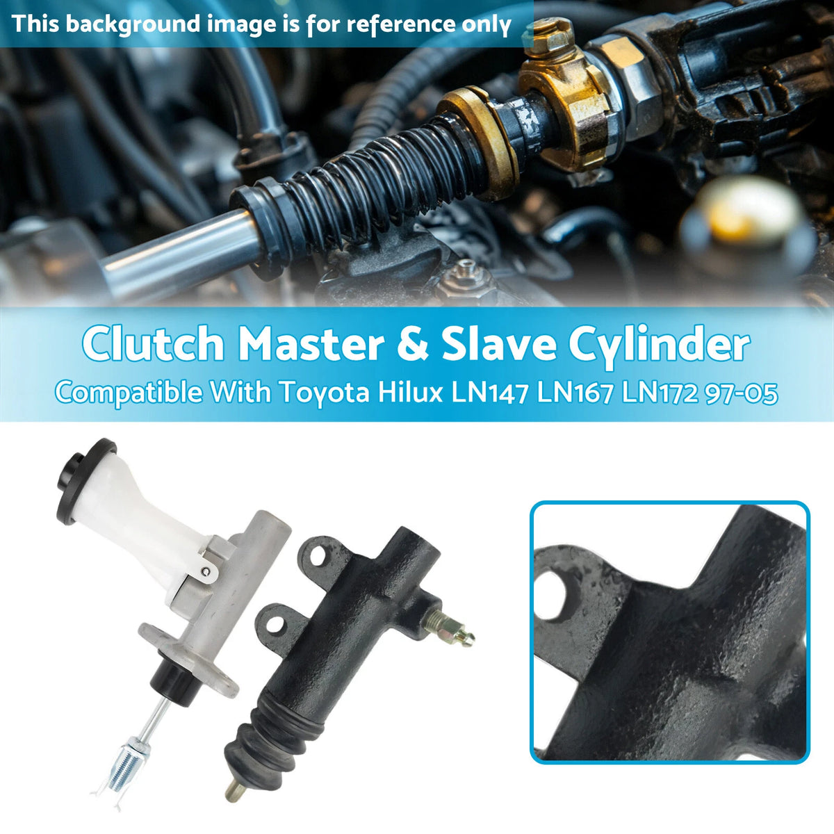 Clutch Master Slave Cylinder Kit for Toyota Hilux LN147R (1997–2005)