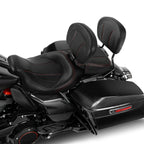 Driver Passenger Seat & Backrest Pad for Harley Touring Road King (2009–2023)