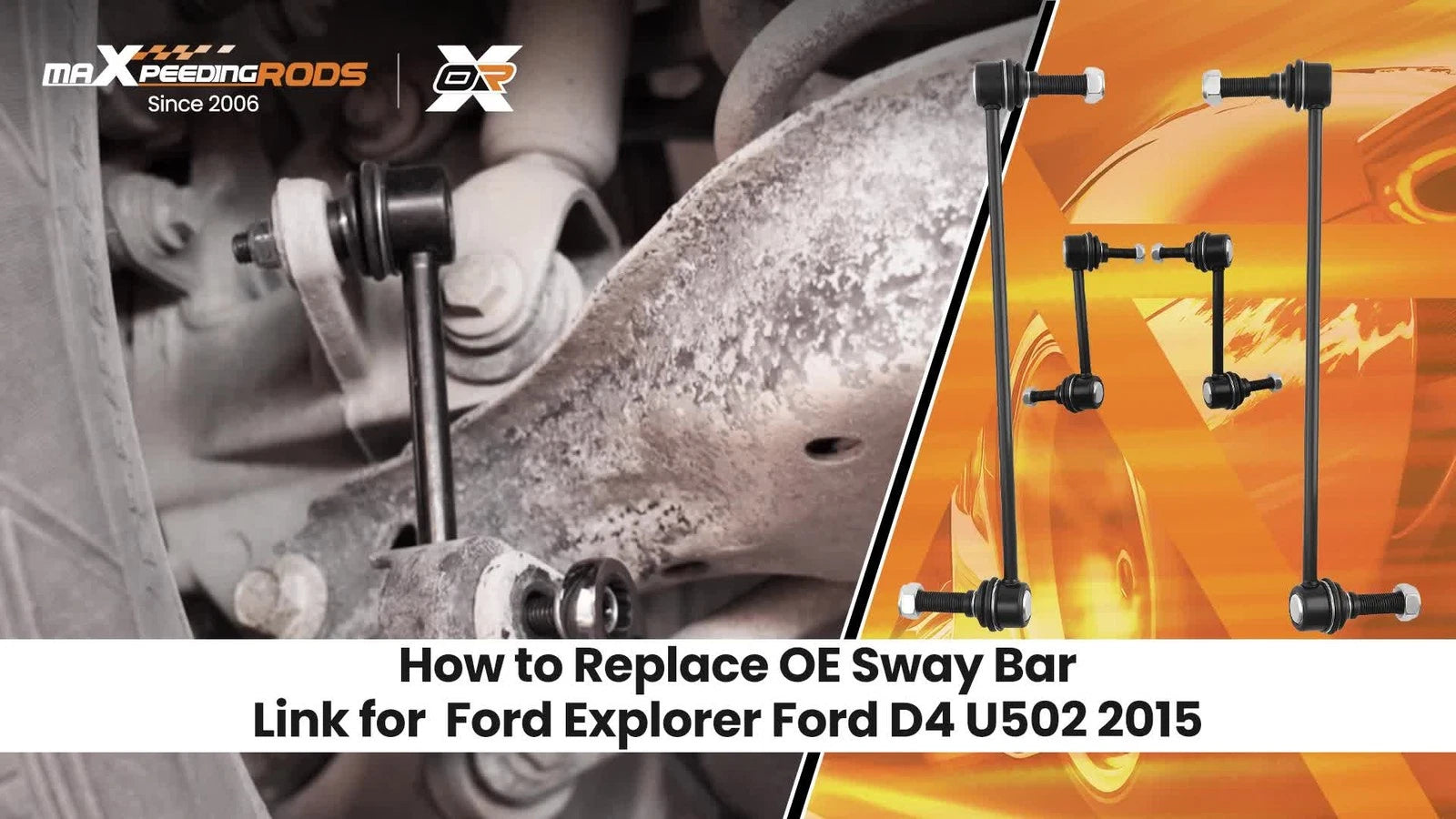 Set of 2 Front Rear Stabilizer Sway Bar Links for Ford Explorer (2011–2018)