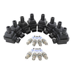 Set of 8 Ignition Coils & Double Platinum Spark Plugs for Mercedes W140 R129