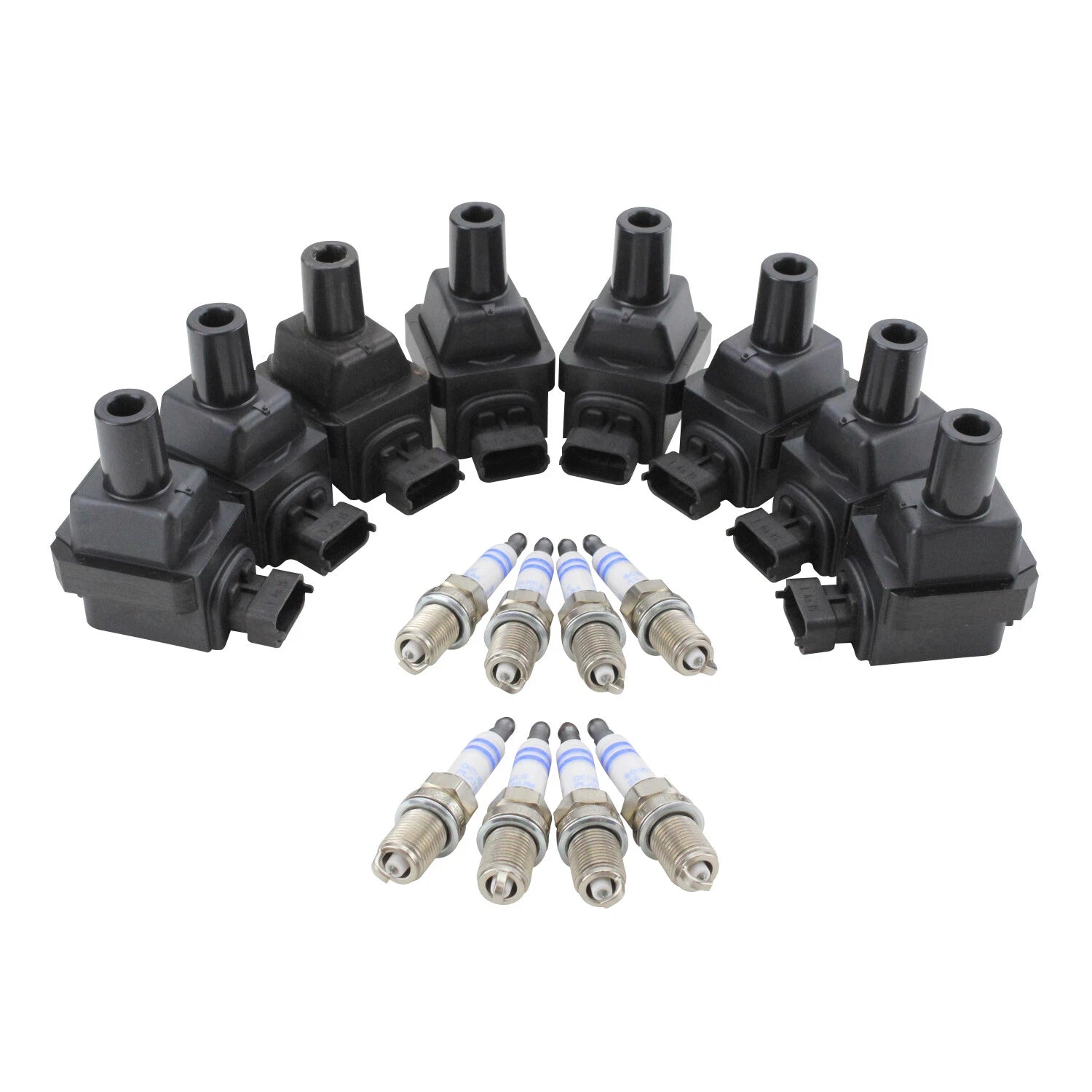 Set of 8 Ignition Coils & Double Platinum Spark Plugs for Mercedes W140 R129