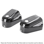 Rear Axle Cover Caps for Harley Softail (2008-2017) Black/Chrome