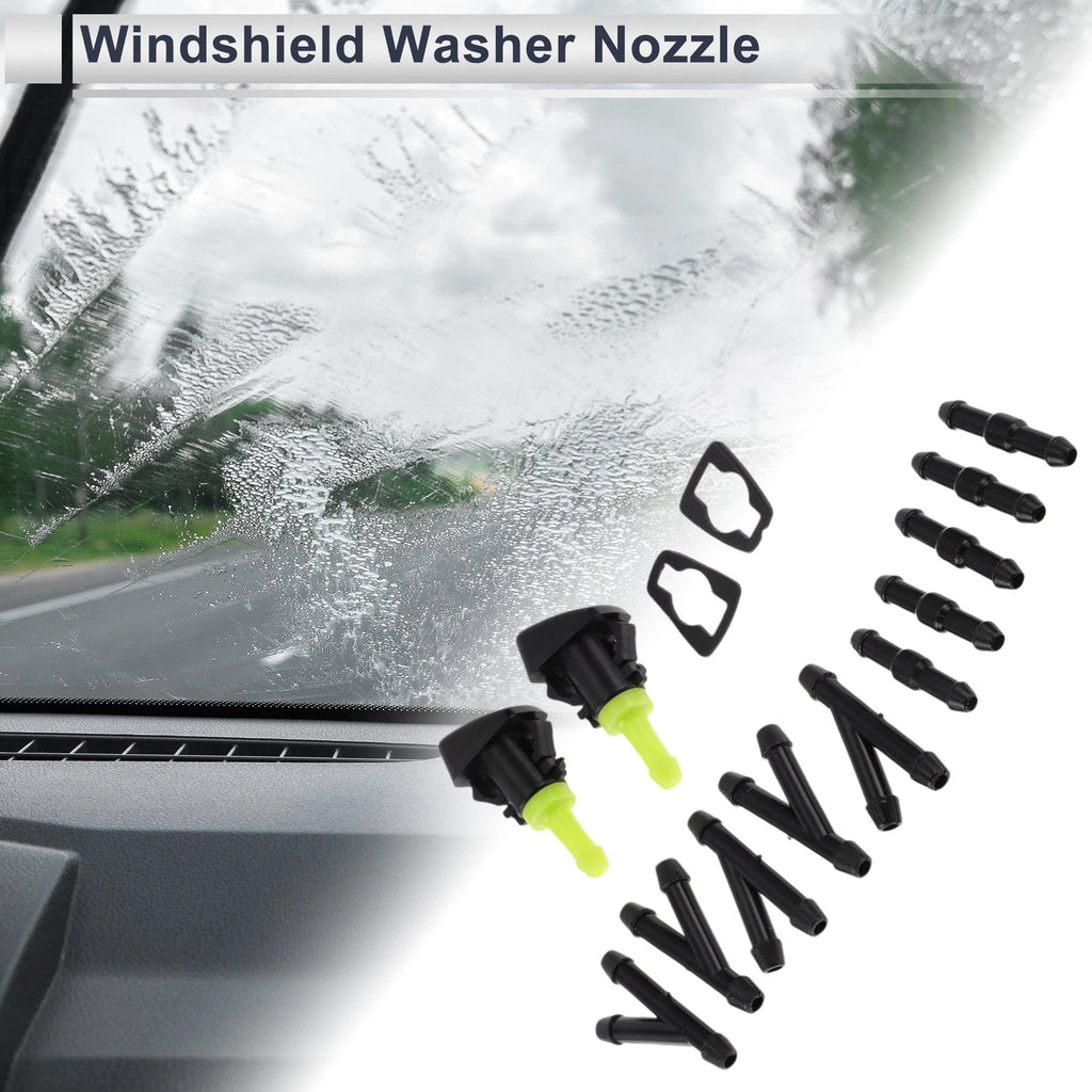 Washer Nozzle Set of 5 w/ Hose Connector for Chevrolet (No. 15878745)