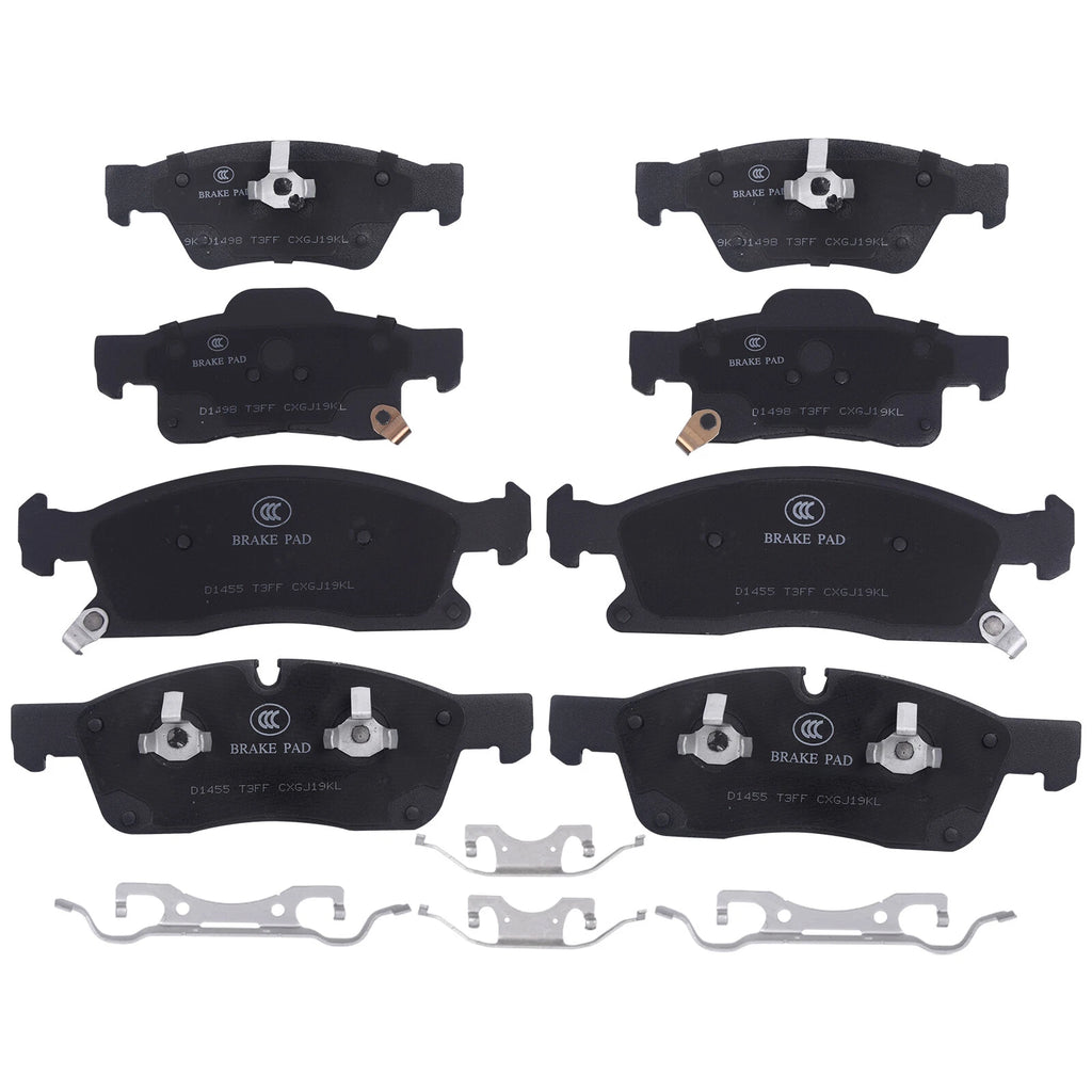 Set of 4 Ceramic Brake Pads for Dodge Durango Jeep Grand Cherokee (2011–2016)