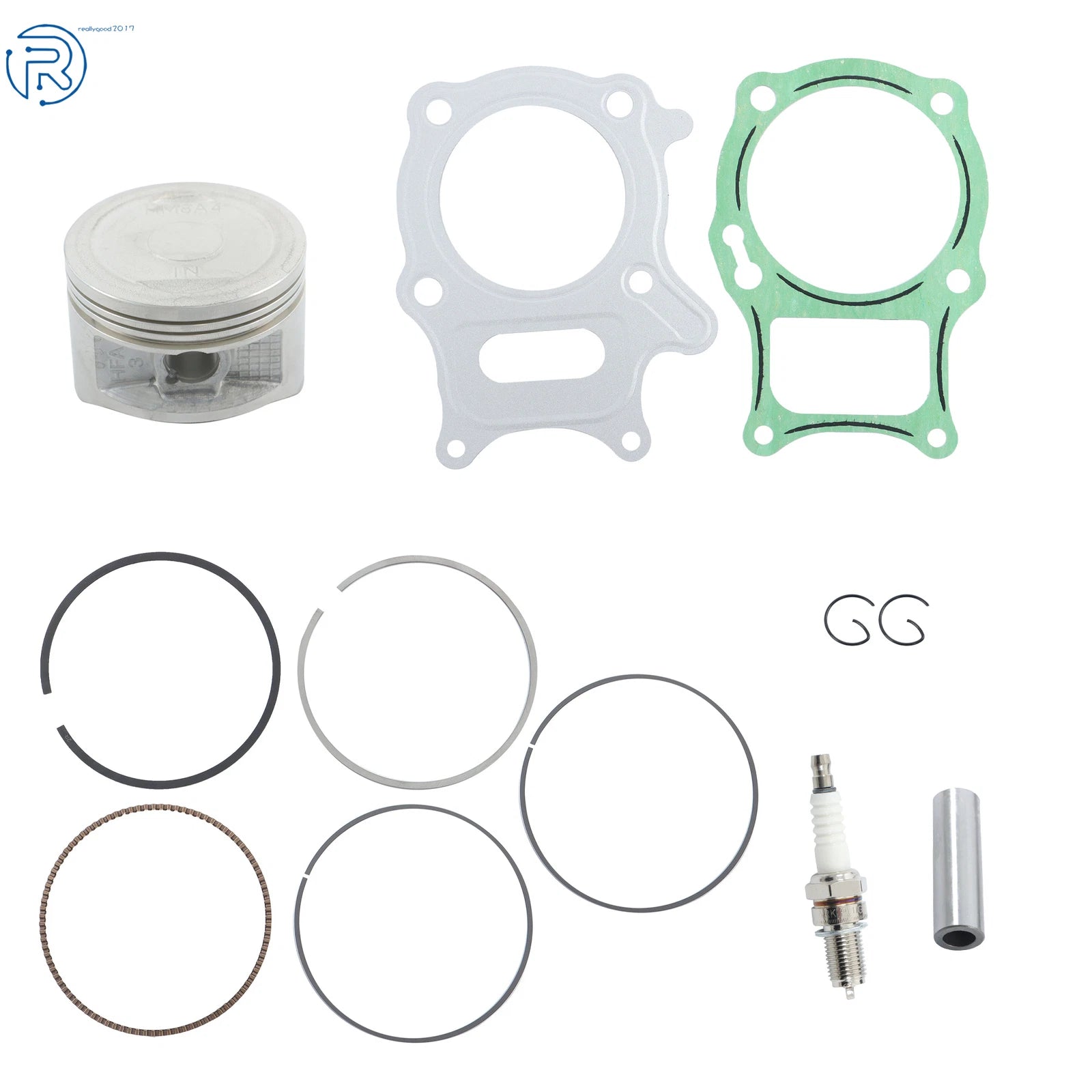 Engine Cylinder Piston Gasket Kit for Honda TRX250 Recon 250 (2002–2014)