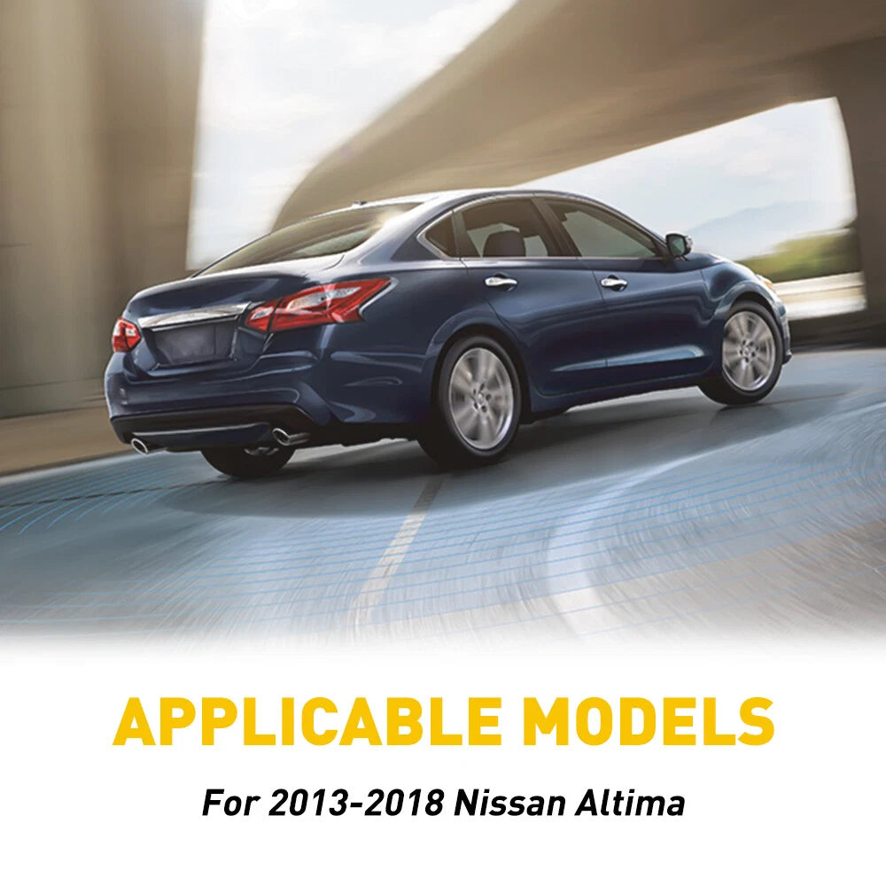Set of 8 Glossy Black Pillar Posts for Nissan Altima (2013–2018)