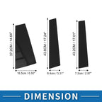 Set of 6 Door Pillar Window Trim for Toyota Highlander (2015–2021) Black