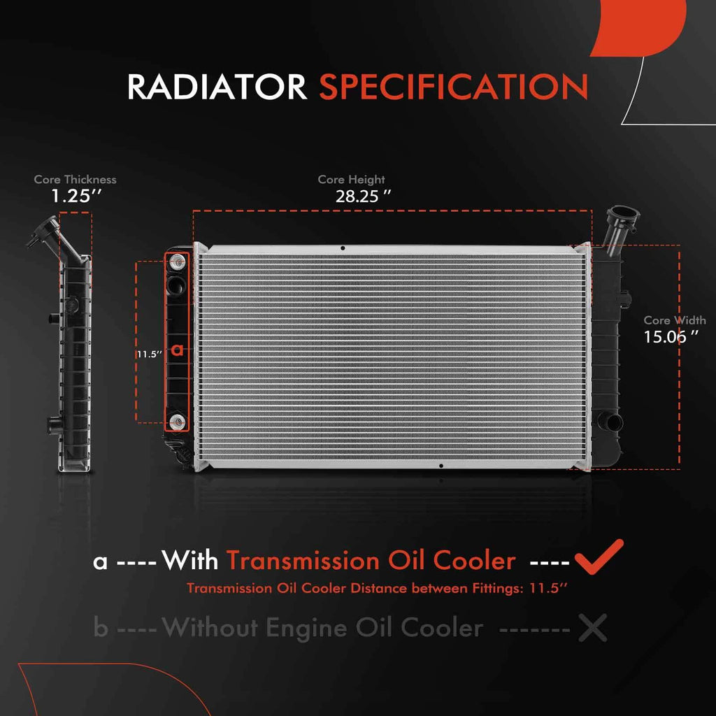 Radiator for Chevrolet Lumina, Olds Cutlass Supreme, Pontiac Grand Prix (1990–1996)