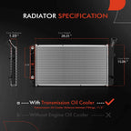 Radiator for Chevrolet Lumina, Olds Cutlass Supreme, Pontiac Grand Prix (1990–1996)