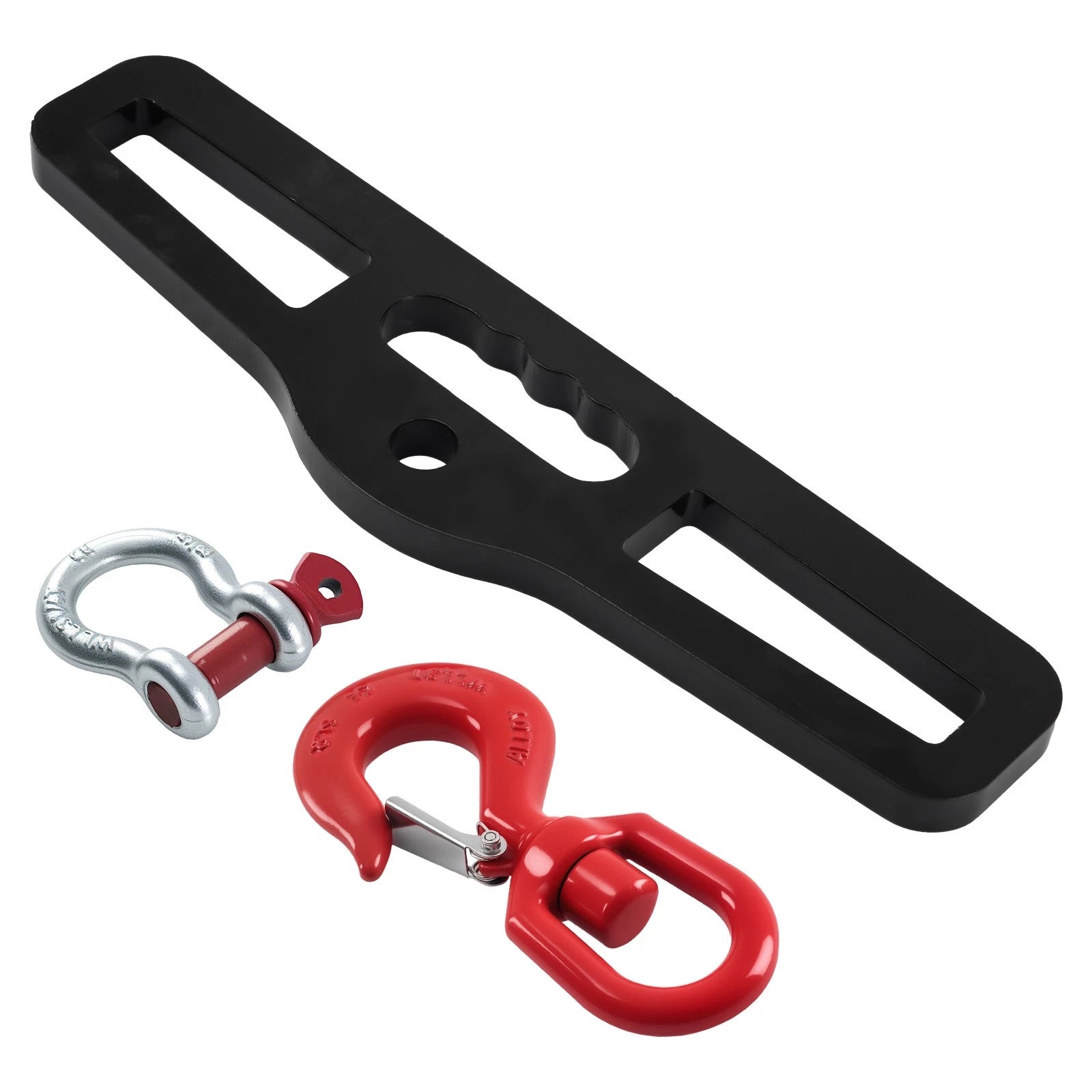 Forklift Lifting Hook Attachment for 6600LB 3 Ton (Dual Fork Mount, 360° Rotating)