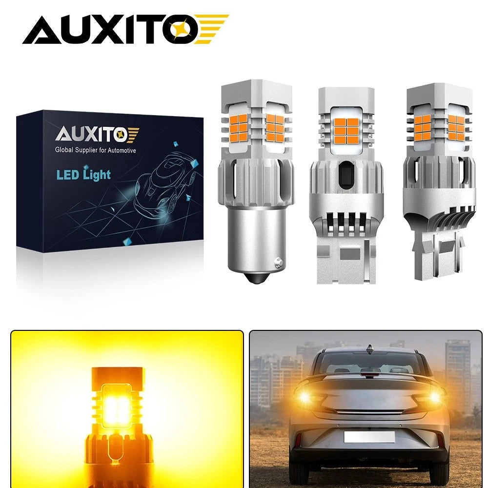 2X AUXITO 3157 7440 Amber LED Turn Signal Light Bulbs for