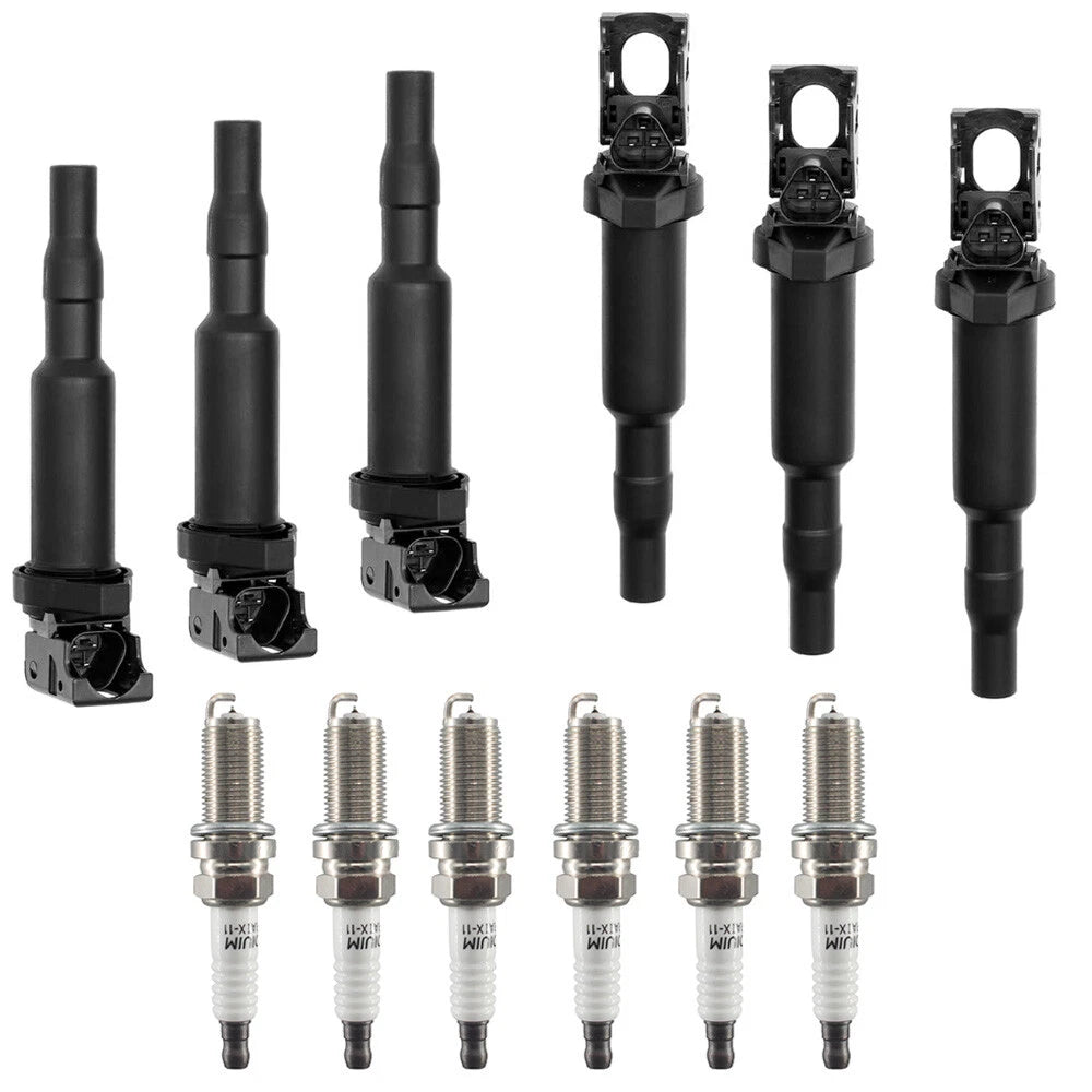 6X Ignition Coils + 6X Iridium Spark Plugs for BMW 128i 328i 525i 528i Z4 (2008–2013)