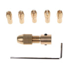 Set of 7 Copper Drill Chuck Fixture Clamps for Electric Motor Shafts