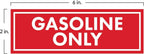 Set of 4 Gasoline Only Fuel Caution Warning Decals for Universal Use